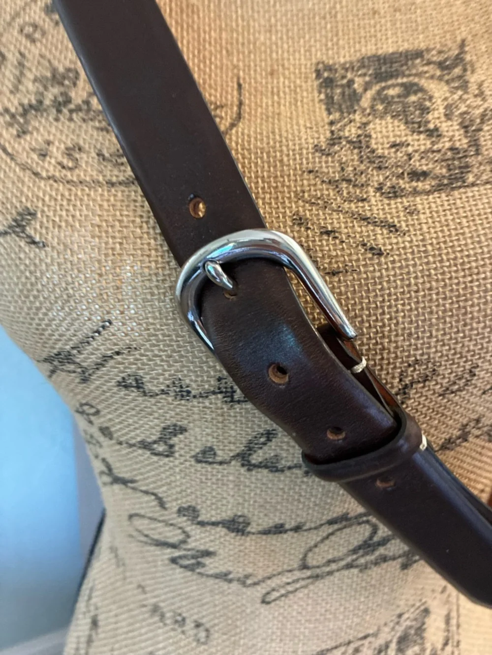 J. Crew Genuine Brown Leather Men’s Belt made in USA heritage preppy classic  40